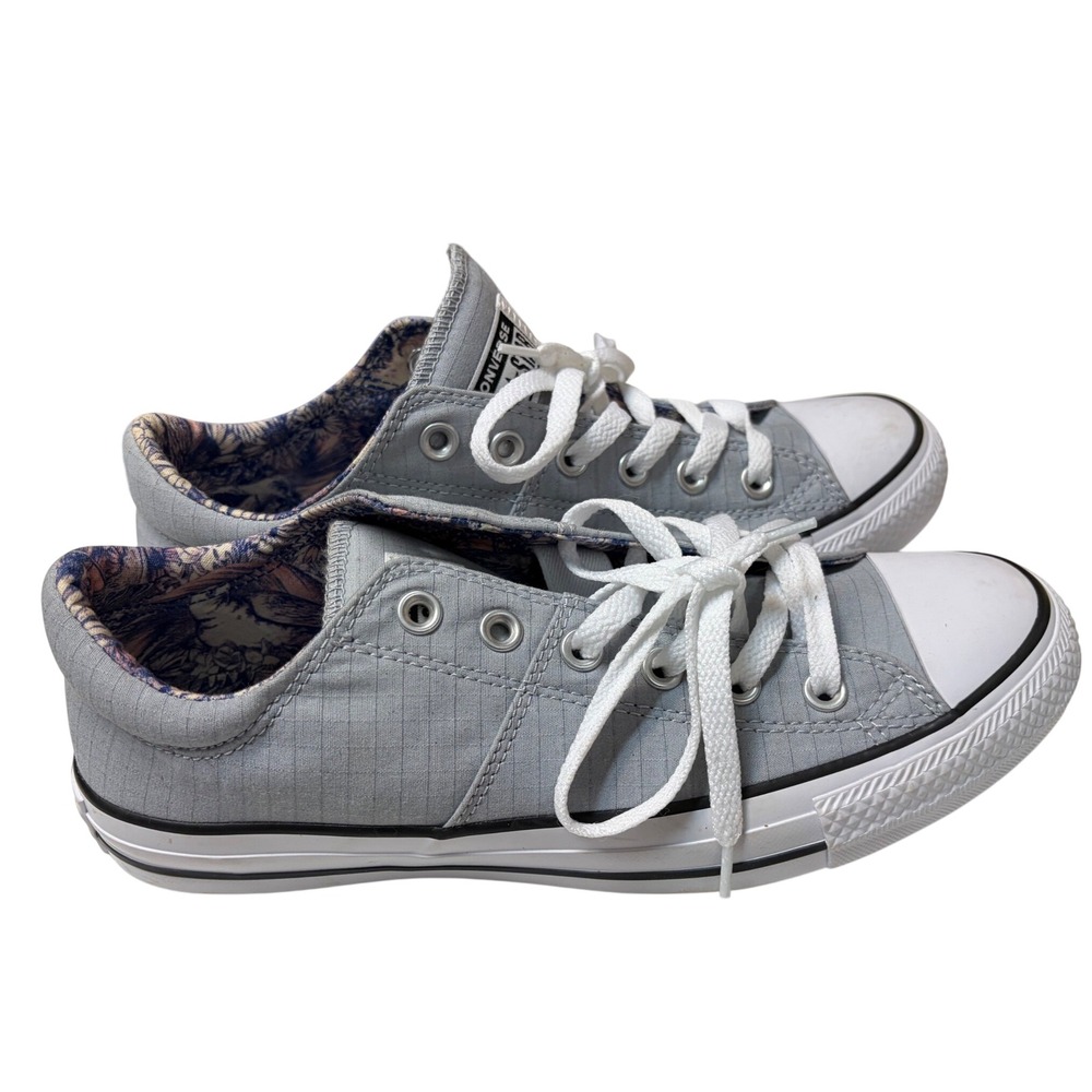 Converse Chuck Taylor All Star Women's 9.5 Gray Low Top Sneakers Floral Lining